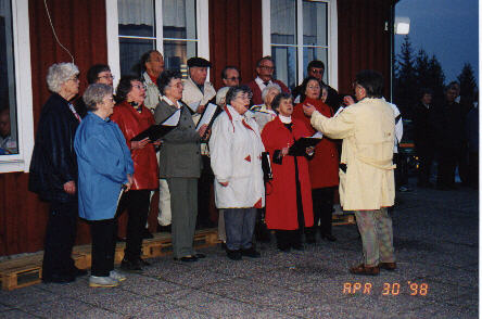 A choir singing